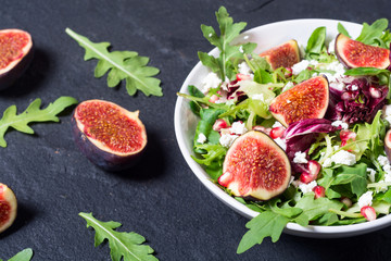 Autumn salad with arugula