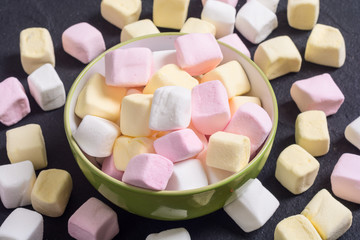 Colorful marshmallow skewers