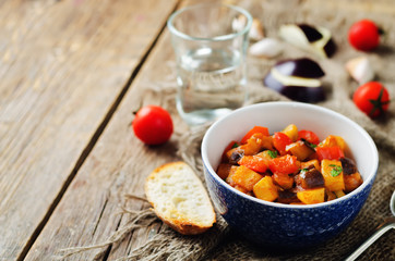 Eggplant potato Bell pepper goulash