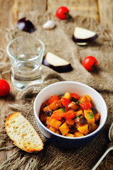 Eggplant potato Bell pepper goulash