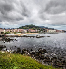 Fototapeta na wymiar View of the beach, Castro Urdiales, Cantabria, Spain