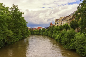 Fototapeta na wymiar Canal in Strasbourg, France