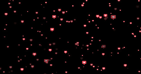 modern like pink circle icons on black background.