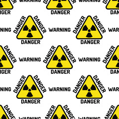 Seamless pattern background nuclear power sign vector industrial electric pollution station chimney smoke reactor symbol