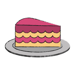 Piece of cake icon vector illustration graphic design