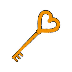 Key of love icon vector illustration graphic design
