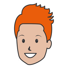 young man head avatar character