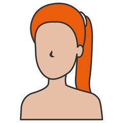 beautiful woman shirtless avatar character