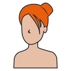 beautiful woman shirtless avatar character