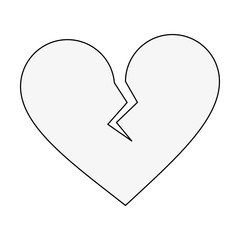 Heart broken symbol icon vector illustration graphic design