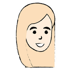 beautiful woman head avatar character