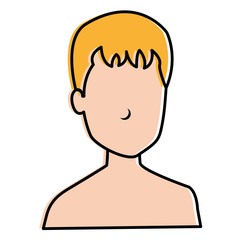 young man shirtless avatar character