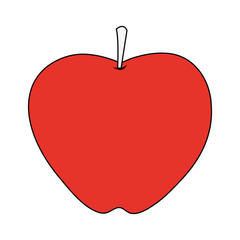 Delicious apple fruit icon vector illustration graphic design
