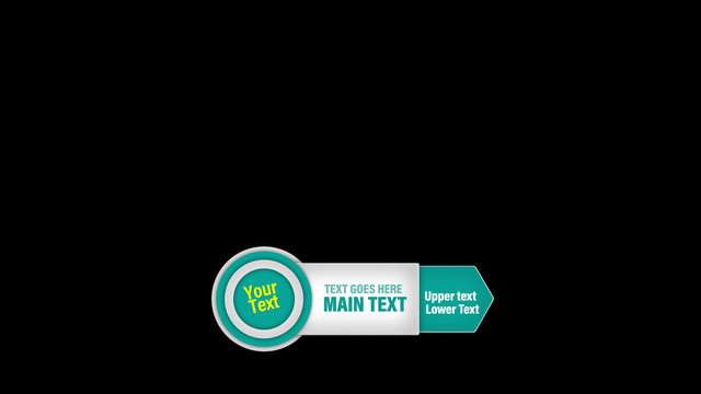 Teal and White Arrow Lower Third