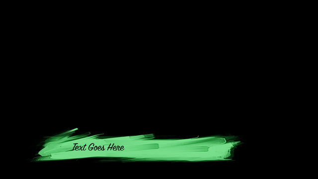 Green Brush Strokes Lower Third