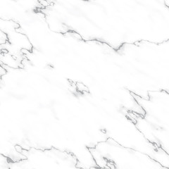 Fototapeta premium Realistic White Marble Vector Texture. Light Gray Stone Surface with Dark Gray Veins. Square Tile. Elegant Background. 