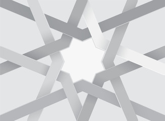 Abstract background Grayscale arabic geometry pattern