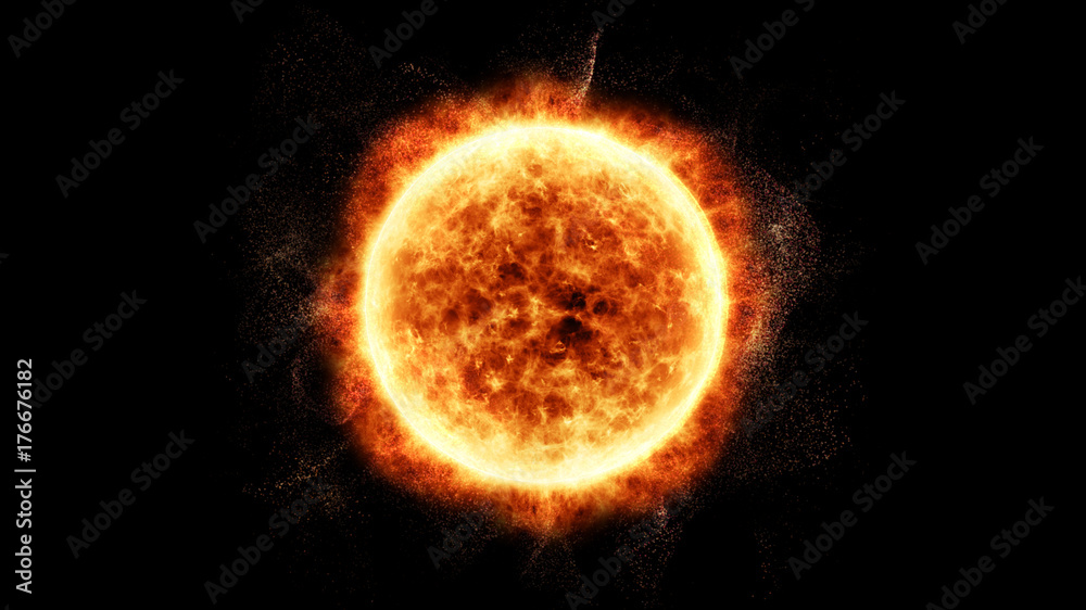 Fototapete Sun Solar Flare Particles coronal mass ejections for background computer desktop screen display