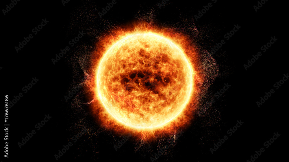 Aufkleber Sun Solar Flare Particles coronal mass ejections for background computer desktop screen display