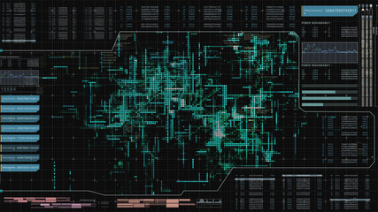 Hi-tech user interface head up display for background computer desktop screen display