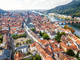 Fototapeta na wymiar Bird's-eye view of Heidelberg