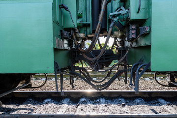 Electric cables of the freight locomotive