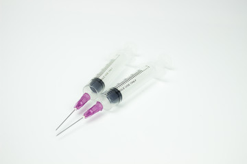syringes. syringes on white background