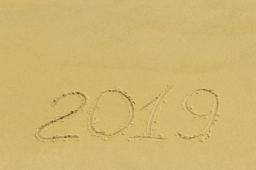 The inscription on the sand 2019