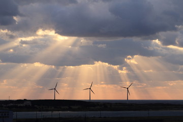 光芒と風車　5　Sakata, Yamagata, Japan