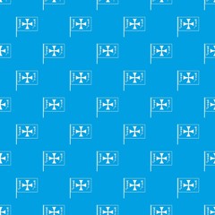 Flag of Columbus pattern seamless blue