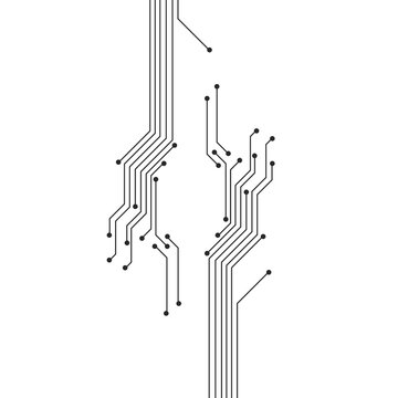 Abstract circuit tree board. Technology modern background for design. Vector illustration.
