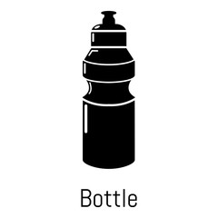 Sport bottle icon, simple black style