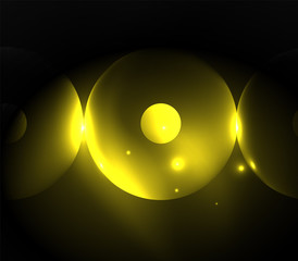 Blurred glowing circles, digital abstract background