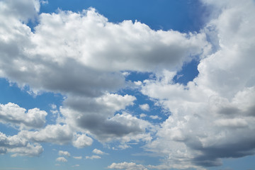 Thick clouds in the clear sky