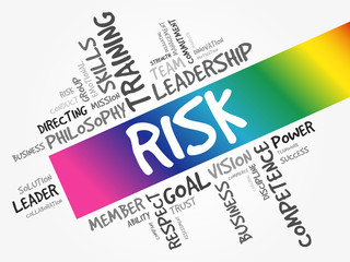 RISK word cloud collage, business concept background