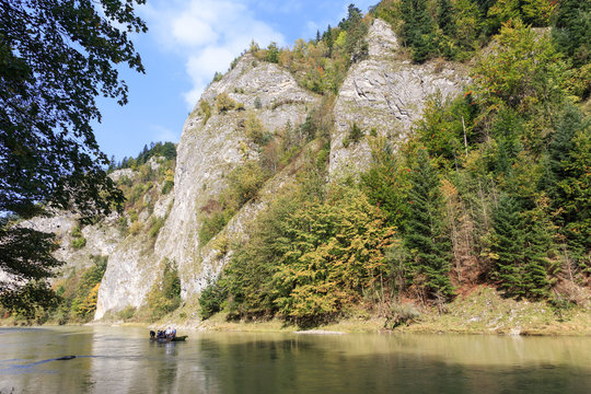 Dunajec Gorge in Pieniny between Szczawnica in Poland and Red Monastery ( Czerwony Klasztor) in Slovakia
