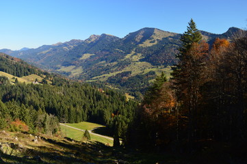 Die Nagelfluh Berge bei Oberstaufen im Allgäu, Bayern, Deutschland