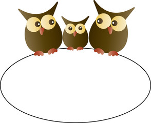 cute owl gamily header banner frame