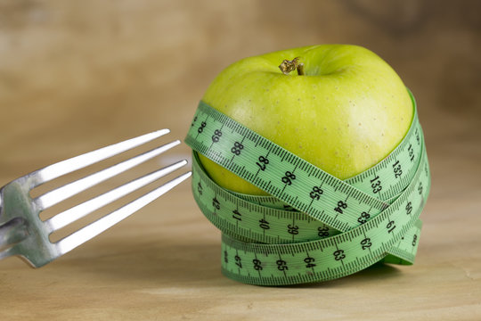 Apple and Measurement Tape