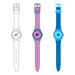 Swatch clocks, swiss design