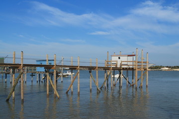 Fototapeta na wymiar Pêche au Carrelet en Charente maritime, France