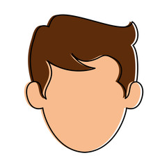 young man head avatar character