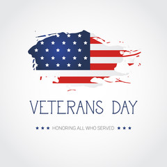 Veterans Day Celebration National American Holiday Banner