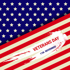 Veterans Day Celebration National American Holiday Banner