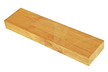 Wooden plank on a white background