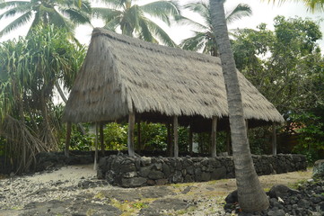 Fototapeta na wymiar Hawaiian Native Village House
