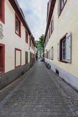 Typical street of Heidelberg, Germany