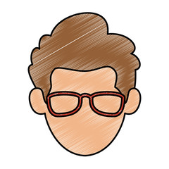 Obraz premium young man head avatar character