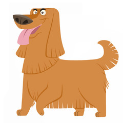 Golden retriever dog cartoon character