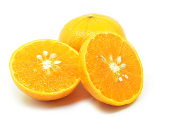 Mandarin oranges with segments